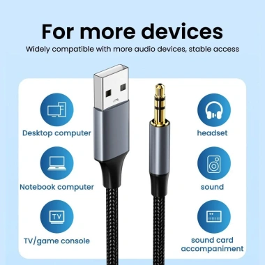 Cáp âm thanh Stereo USB A đến 3,5mm Jack Nam sang Nam YUDESHUI – Giá giảm 24% chỉ 74.360₫, chất lượng cao, không lag 2