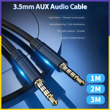 Cáp Aux 3,5mm nam sang nam 1-3m – Dây âm thanh cấp, giao nhanh, chỉ 46.000 VND