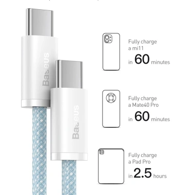 Cáp Baseus 100W PD USB-C sang USB-C, sạc nhanh cho MacBook Pro, iPad, Xiaomi, Samsung - Giá chỉ 68.998 VND 4 Cáp Baseus 100W PD USB-C sang USB-C, sạc nhanh cho MacBook Pro, iPad, Xiaomi, Samsung - Giá chỉ 68.998 VND 4