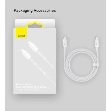 Cáp Baseus 100W PD USB-C sang USB-C, sạc nhanh cho MacBook Pro, iPad, Xiaomi, Samsung - Giá chỉ 68.998 VND