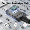 Cáp bện Nylon EAGET Type C sang Type C 100W có màn hình LED - Sạc nhanh, Giá ưu đãi 53.900 VND 4