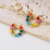 Cặp bông tai thời trang khóa hai chữ vàng 18K - Đa màu họa tiết đám mây, giá ưu đãi 318.366₫ 6