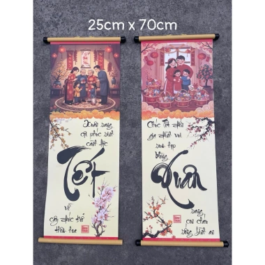 Cặp Câu Đối Chúc Tết Đầu Năm 2.024 - Giá 70.000₫, Phong Thủy, Trang Trí Nhà