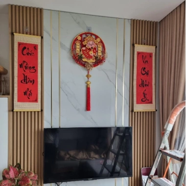 Cặp câu đối mành tre chữ thư pháp - Trang trí nhà cửa, Tết 2.026 Giá ưu đãi 155.000₫ (gốc 198.400₫)