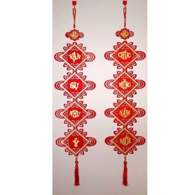 Cặp câu đối truyền thống liễng nhung treo trang trí Tết - Giá ưu đãi 79.000₫