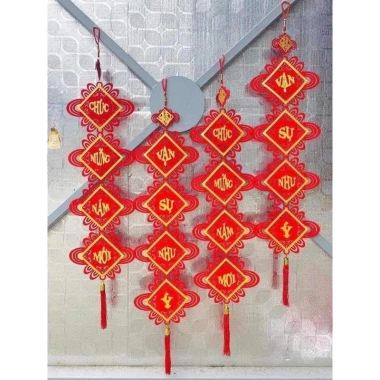Cặp câu đối truyền thống liễng nhung treo trang trí Tết - Giá ưu đãi 79.000₫