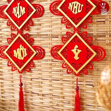 Cặp câu đối truyền thống liễng nhung treo trang trí Tết - Giá ưu đãi 79.000₫