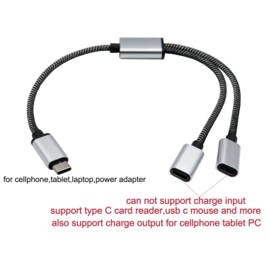 Cáp chia USB-C Nam sang Đôi USB-C Nữ - Tốc độ cao, sạc nhanh, giá 88.770₫ 2