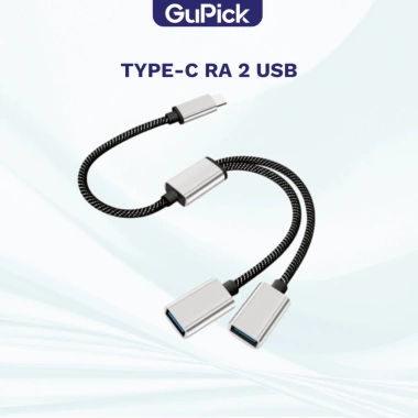 Cáp chia VF3 Type-C sang USB GuPick OTG Hub 10W - Sạc camera, nghe nhạc, 86.000₫