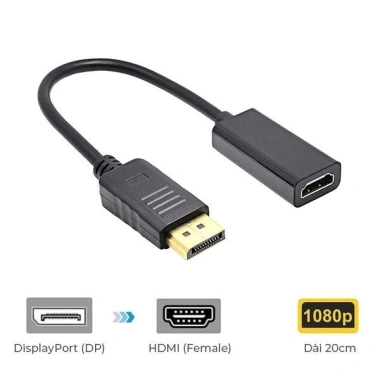 Cáp chuyển DisplayPort sang HDMI 4K & Full HD – Hình ảnh sắc nét, không cần cài đặt, chỉ 29.000₫ 6 Cáp chuyển DisplayPort sang HDMI 4K & Full HD – Hình ảnh sắc nét, không cần cài đặt, chỉ 29.000₫ 6