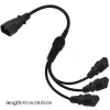 Cáp chuyển đổi 50cm IEC320 C14 sang IEC320 C13, 3 đầu cuối Nam sang Nữ, dây đen, giảm giá 184.690 VND 2