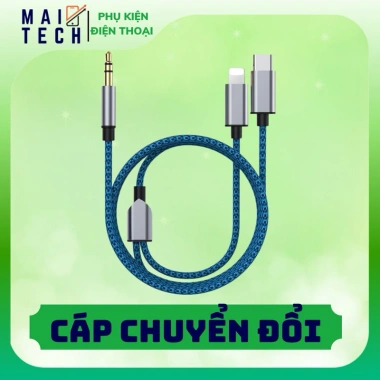 Cáp chuyển đổi âm thanh GOFIDIN 2 trong 1 AUX-TypeC 1m M02 - Giá chỉ 75.000 VND