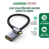 Cáp chuyển đổi Micro HDMI to HDMI 2.0 Ugreen 10.553 4K 3D - Giá 139.000đ, chính hãng