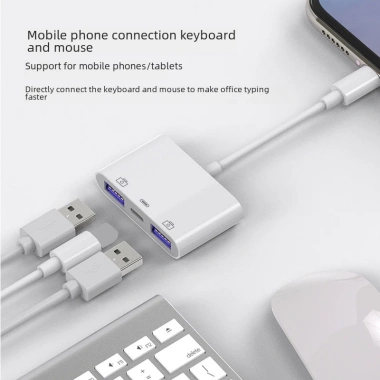 Cáp chuyển đổi OTG USB-A 2.0 cho iPhone 11-14 iOS 13+ - Đầu jack chuẩn, giảm 20% 7