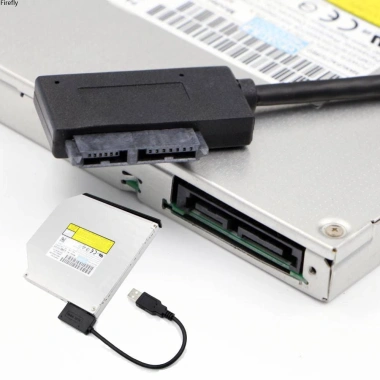 Cáp chuyển đổi SATA sang USB 2.0 7/6/13 pin cho laptop, mỏng CD/DVD, giá 93.500₫