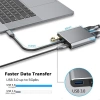 Cáp chuyển đổi Type-C sang HDMI+VGA+USB3.0 4K chất lượng cao Kết nối TV, máy chiếu, giá ưu đãi 74.998 5