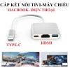 Cáp chuyển đổi Type-C sang HDMI+VGA+USB3.0 4K chất lượng cao Kết nối TV, máy chiếu, giá ưu đãi 74.998 8