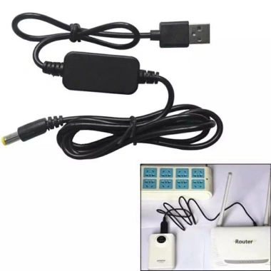 Cáp chuyển đổi USB 5V sang DC 12V 1.5A 5.5x2.1mm cho Modem WiFi - Giá chỉ 79.000đ