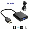 Cáp chuyển HDMI sang VGA có Audio và không Audio, hỗ trợ Full HD, giá 47k 10