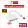 Cáp chuyển iPhone sang HDMI Full HD 4K có âm thanh - Giá chỉ 132.000₫ cho máy chiếu TV màn hình