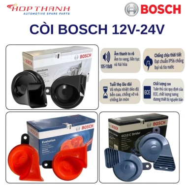 Cặp còi BOSCH 12V không dây chống nước cho ô tô - Mã 986AH220, giá chỉ 330.000đ