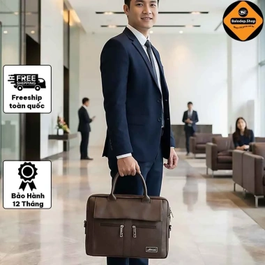 Cặp công sở cao cấp Xbags Lavish XB4.301 da simili nâu – Giá ưu đãi 369.000₫