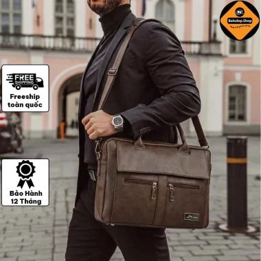 Cặp công sở cao cấp Xbags Lavish XB4.301 da simili nâu – Giá ưu đãi 369.000₫