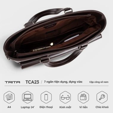 Cặp công sở nam Trita da cao cấp TCA23 - Giá ưu đãi 385.000đ | Bagsmart