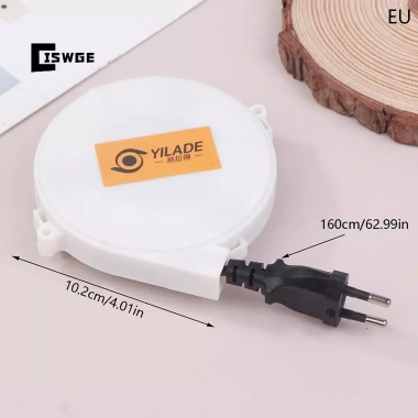 Cáp cuộn nguồn 220V tự động thu vào 1.6m - US/EU Plug - cắm trại tay áo - Giá 167.090 VND 7 Cáp cuộn nguồn 220V tự động thu vào 1.6m - US/EU Plug - cắm trại tay áo - Giá 167.090 VND 7