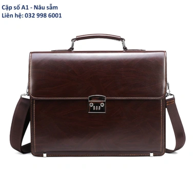 Cặp da A1 khóa số, túi xách nam công sở cdb11 chân sắt, đựng laptop, giá ưu đãi 399k 2 Cặp da A1 khóa số, túi xách nam công sở cdb11 chân sắt, đựng laptop, giá ưu đãi 399k 2