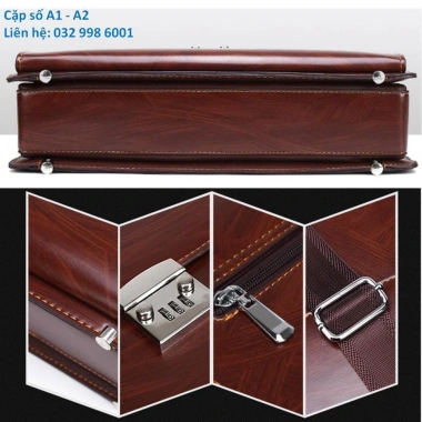 Cặp da A1 khóa số, túi xách nam công sở cdb11 chân sắt, đựng laptop, giá ưu đãi 399k