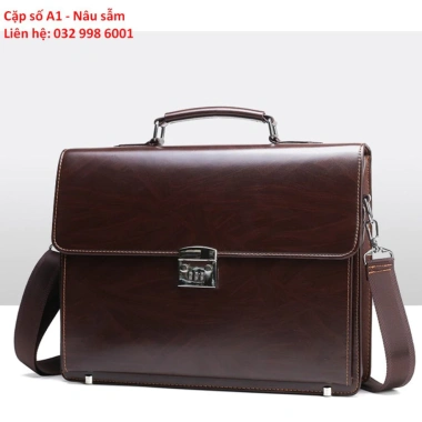 Cặp da A1 khóa số, túi xách nam công sở cdb11 chân sắt, đựng laptop, giá ưu đãi 399k