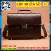 Cặp da A1 khóa số, túi xách nam công sở cdb11 chân sắt, đựng laptop, giá ưu đãi 399k 10