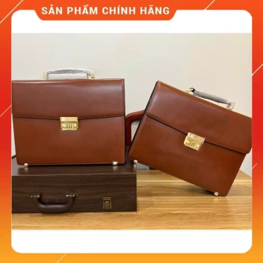 Cặp da bò cao cấp, xách công sở, khóa số an toàn - Giá ưu đãi 4,93 triệu