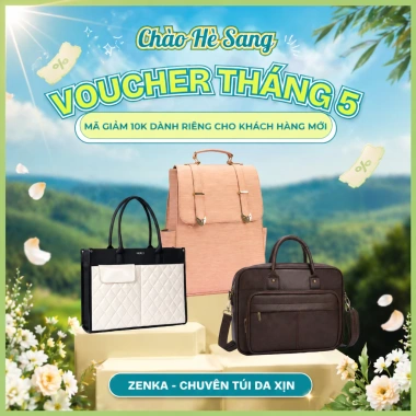 Cặp da cao cấp Zenka vân caro ZKC18 - Lịch lãm sang trọng, giảm giá 420.000₫