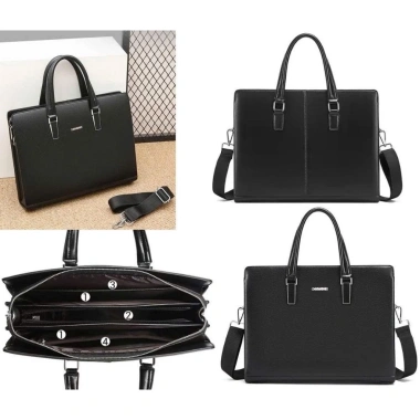 Cặp da công sở Gorchis 8.410 da PU bền, túi laptop 14 inch giá ưu đãi 687.5k