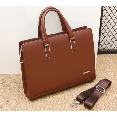 Cặp da công sở Gorchis 8.410 da PU bền, túi laptop 14 inch giá ưu đãi 687.5k