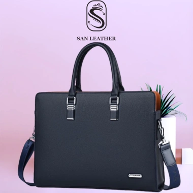 Cặp da công sở nam San Leather S26 - Da cao cấp, thiết kế lịch lãm, chỉ 785.000₫