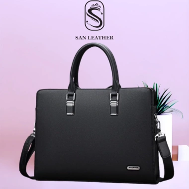 Cặp da công sở nam San Leather S26 - Da cao cấp, thiết kế lịch lãm, chỉ 785.000₫