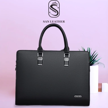 Cặp da công sở nam San Leather S26 - Da cao cấp, thiết kế lịch lãm, chỉ 785.000₫