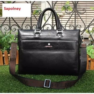 Cặp da công sở Sapolney cao cấp, da thật, chống thấm, đựng laptop 14" chỉ 2,090,000₫ 3