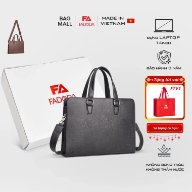 Cặp da công sở thời trang Fadoda FCD316 - Da cao cấp, sang trọng, giảm 699k