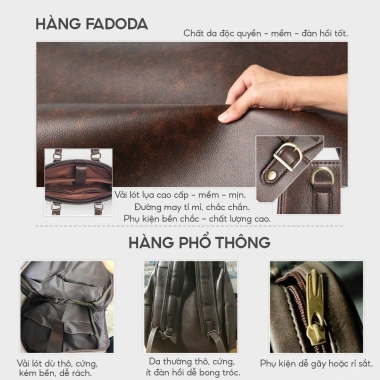Cặp da công sở unisex Fadoda FCD304 - Thiết kế thời trang, bền bì, giảm giá 379k