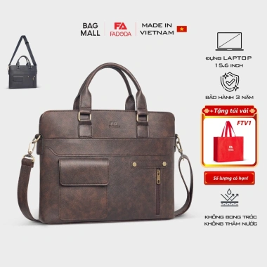 Cặp da công sở unisex FADODA FCD308 - Nhiều ngăn đa năng, giảm giá 399.000 VND