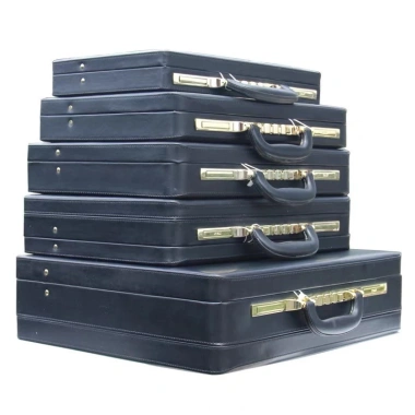 Cặp da doanh nhân khóa số 8.013 - Đen/Nâu, an toàn, giảm giá 1.110.000 5