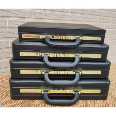 Cặp da doanh nhân khóa số 8.013 - Đen/Nâu, an toàn, giảm giá 1.110.000 9