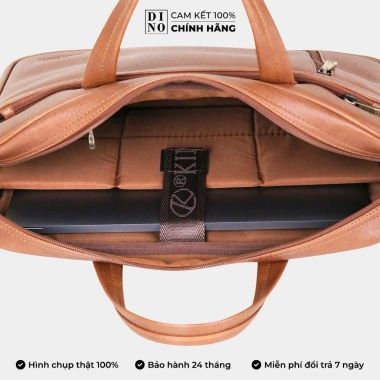 Cặp Da Kim Long KL653 14 inch Chống Sốc Cao Cấp Nam Nữ - Chính Hãng, Giá 419.000₫