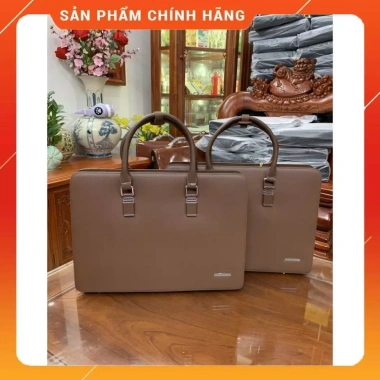 Cặp da nam cao cấp khóa số 1.105 màu nâu da bò 100% - Giá ưu đãi 4.590.000 VND