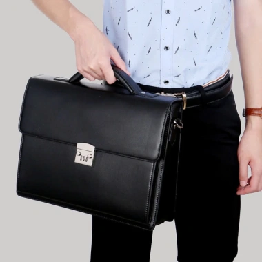 Cặp da nam công sở cao cấp cho giám đốc, luật sư Đựng laptop 14 inch, tài liệu A4, chống nước, chỉ 980k