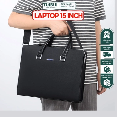 Cặp da nam công sở chống nước PU, đựng laptop & tài liệu A4 – Giá chỉ 500.000₫